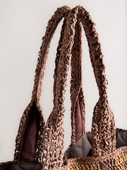 Natural Raffia-Effect Shoulder Bag - Image 6 of 8