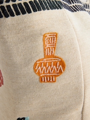 Natural Embroidered Detail Shoulder Bag - Image 10 of 11