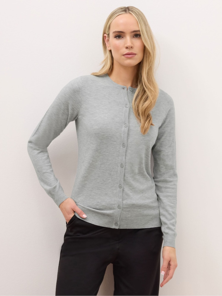 Long Tall Sally Grey Premium Cardigan - Image 1 of 5 Long Tall Sally Grey Premium Cardigan - Image 1 of 5
