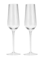 Style Sisters Set of 4 Clear Champagne Glasses - Image 1 of 2