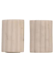 Style Sisters White Marble Salt & Pepper Shakers - Image 2 of 3