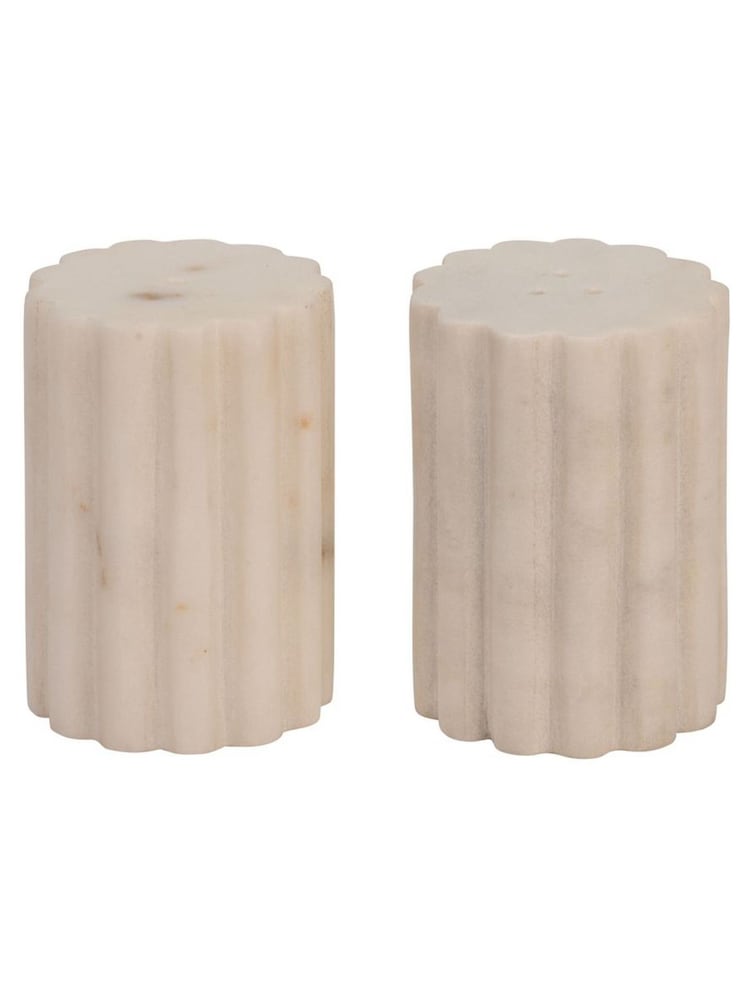 Style Sisters White Marble Salt & Pepper Shakers - Image 3 of 3 Style Sisters White Marble Salt & Pepper Shakers - Image 3 of 3