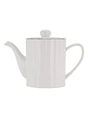 Style Sisters White Ribbed 800ML Teapot - Image 4 of 4