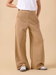 PixieGirl Petite Nude Loop Back Wide Leg Joggers - Image 2 of 5