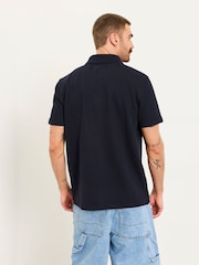 FatFace Ayr Navy Ribbed Shirt - Image 2 of 6