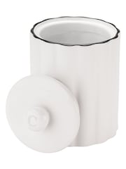 Style Sisters White Ribbed Coffee Coffee Canister - Image 2 of 4