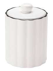 Style Sisters White Ribbed Coffee Coffee Canister - Image 3 of 4