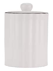 Style Sisters White Ribbed Coffee Coffee Canister - Image 4 of 4