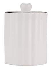 Style Sisters White Ribbed Coffee Tea Canister - Image 4 of 4