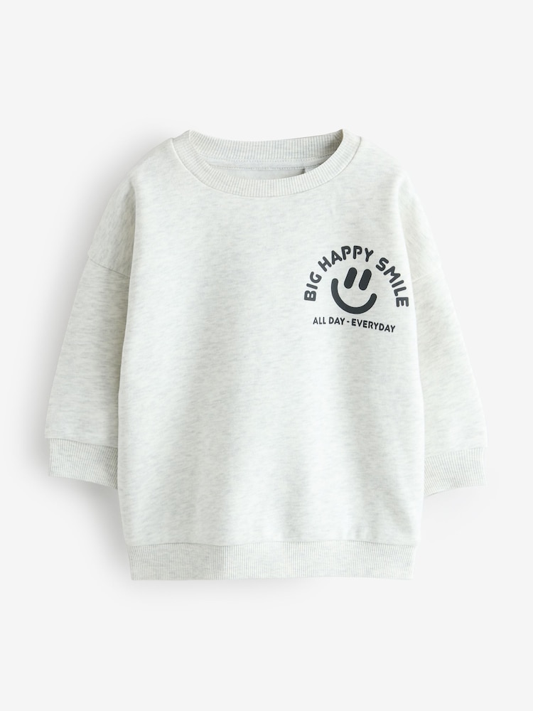 Grey Slogan Sweatshirt - Image 1 of 1