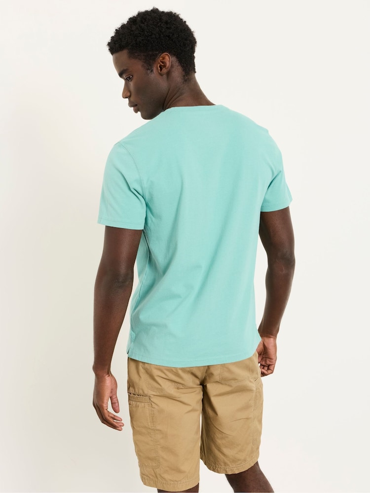 FatFace Lulworth Light Teal Tshirt - Image 2 of 5