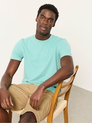 FatFace Lulworth Light Teal Tshirt - Image 3 of 5