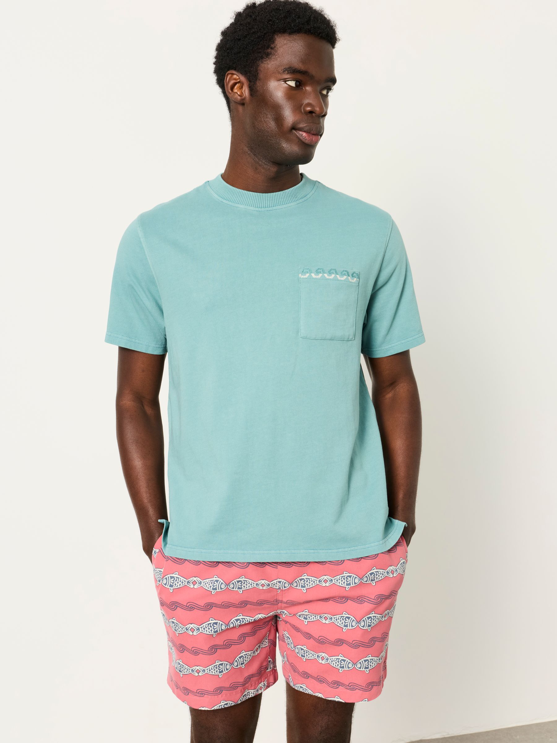 Fat Face Men - T-Shirt - Relaxed Fit - Blue - Cotton/Elastane