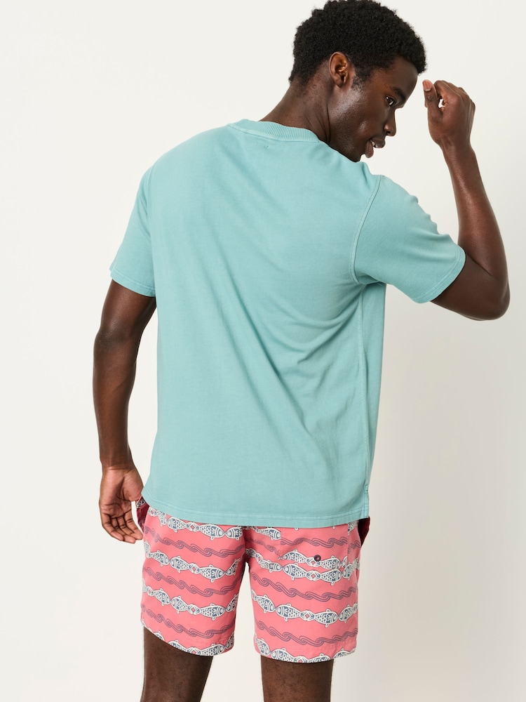 Γαλαζοπράσινο - FatFace Embroidered Pocket Tshirt - Εικόνα 2 από 6