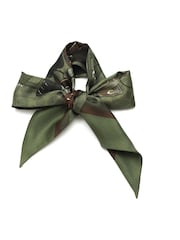 COACH Green Stacked Tabby Printed Wide Silk Skinny Scarf - Image 2 of 4