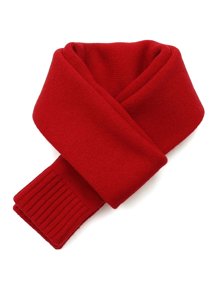 COACH Red Embossed Knit Muffler - Image 2 of 4