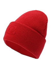 COACH Red Embossed C Knit Beanie - Image 1 of 4