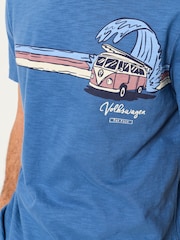 FatFace French Navy VW Wave Graphic Tshirt - Image 3 of 6