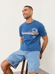 FatFace French Navy VW Wave Graphic Tshirt - Image 5 of 6