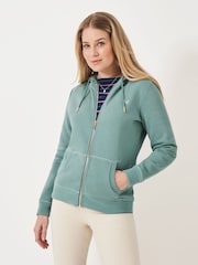 Crew Clothing Green Heritage Zip Through Hoodie - Image 1 of 5