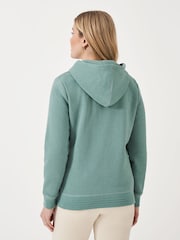 Crew Clothing Green Heritage Zip Through Hoodie - Image 2 of 5