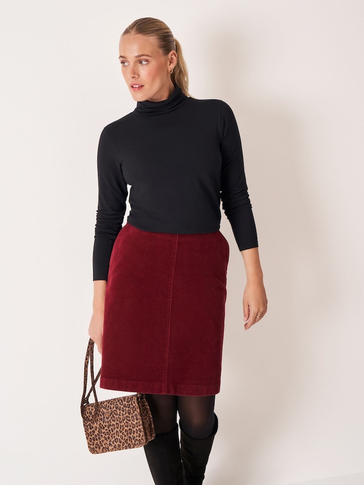 Crew Clothing Black Modal Blend Second Skin Roll Neck Top - Image 1 of 5