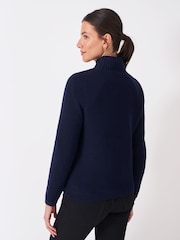 Crew Clothing Blue Harmony Links Crew Neck Jumper - Image 2 of 5