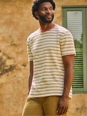 FatFace Marden Terracotta Stripe Tshirt - Image 1 of 8