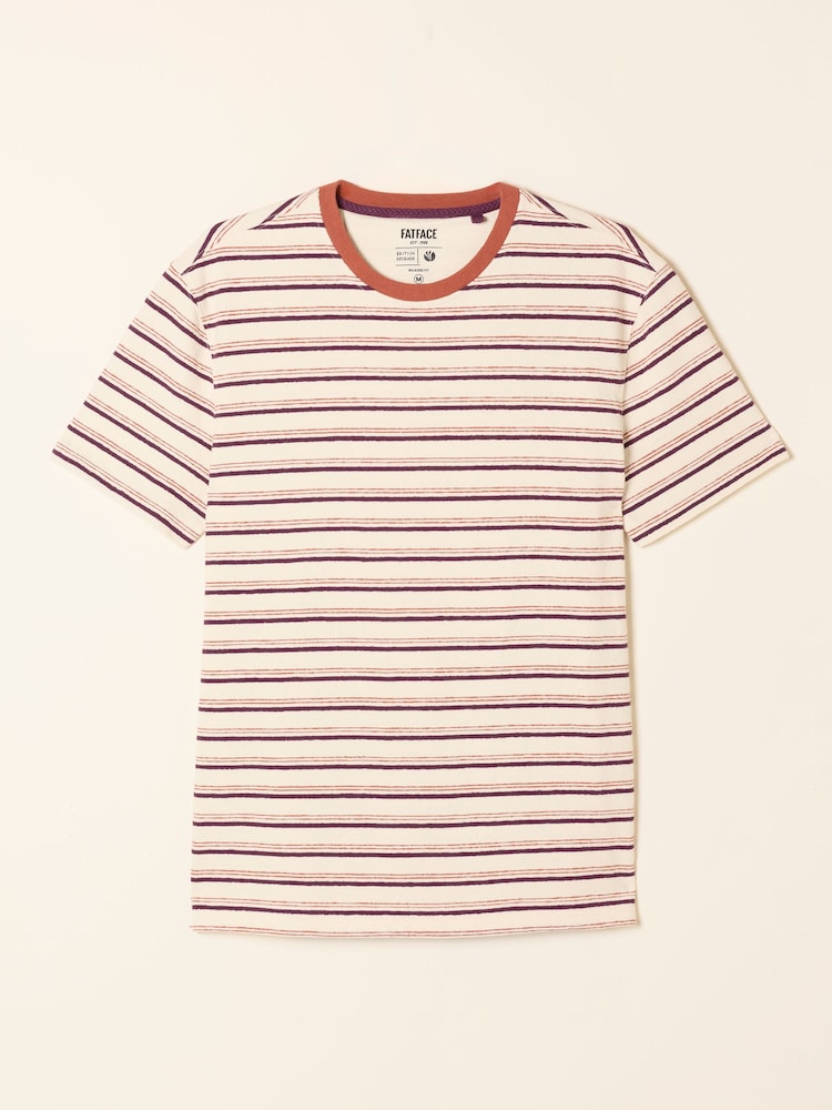 FatFace Marden Terracotta Stripe Tshirt - Image 8 of 8