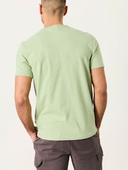 FatFace Mint Green Short Sleeve Woodside Henley - Image 2 of 5