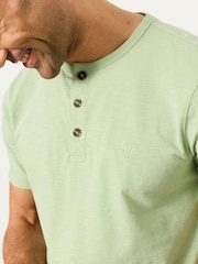 FatFace Mint Green Short Sleeve Woodside Henley - Image 4 of 5