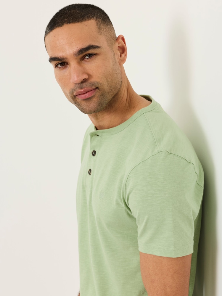FatFace Mint Green Short Sleeve Woodside Henley - Image 5 of 5