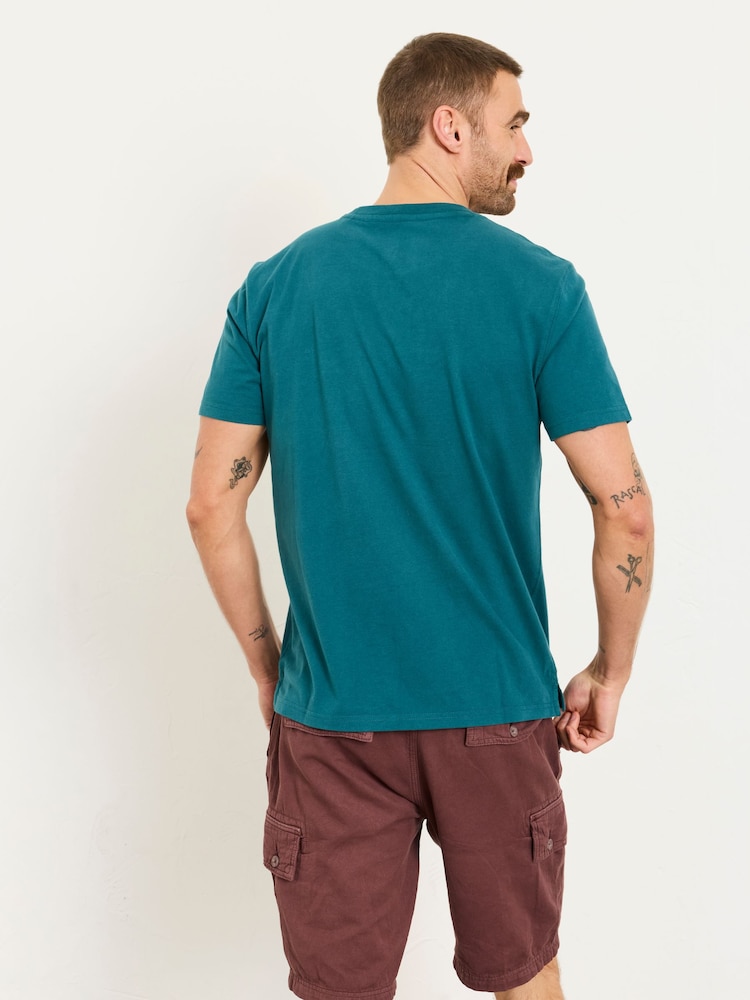 FatFace Lulworth Teal Blue Tshirt - Image 2 of 5