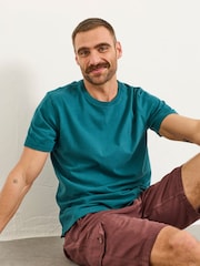 FatFace Lulworth Teal Blue Tshirt - Image 3 of 5