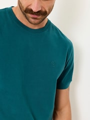 FatFace Lulworth Teal Blue Tshirt - Image 4 of 5
