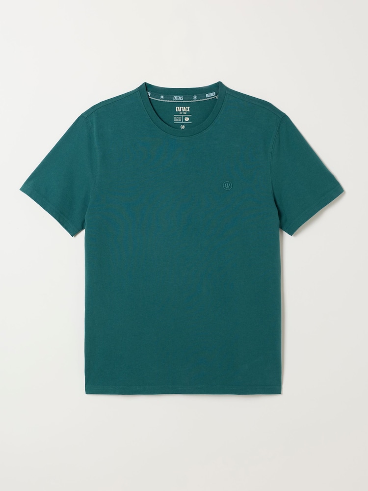FatFace Lulworth Teal Blue Tshirt - Image 5 of 5