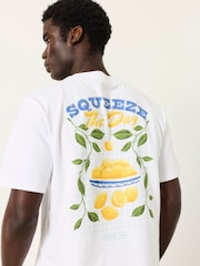 FatFace White Squeeze The Day Graphic Tshirt - Image 2 of 7