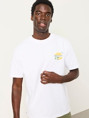 FatFace White Squeeze The Day Graphic Tshirt - Image 3 of 7