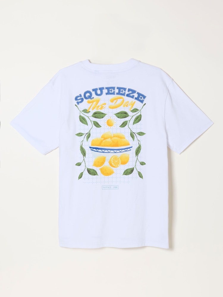 FatFace White Squeeze The Day Graphic Tshirt - Image 7 of 7 FatFace White Squeeze The Day Graphic Tshirt - Image 7 of 7