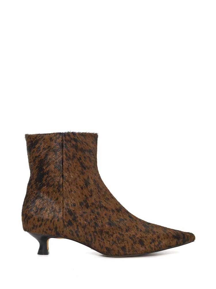 Dune London Brown Odore Chisel Toe Kitten Heels - Image 2 of 6 Dune London Brown Odore Chisel Toe Kitten Heels - Image 2 of 6
