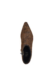 Dune London Brown Odore Chisel Toe Kitten Heels - Image 5 of 6