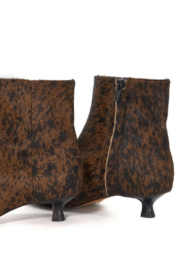 Dune London Brown Odore Chisel Toe Kitten Heels - Image 6 of 6