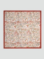 Mango Cream Paisley Satin Scarf - Image 3 of 3