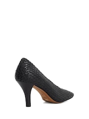 Dune London Black Admired Woven Round Toe Courts - Image 3 of 6