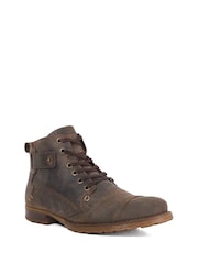 Dune London Brown Simon Wf Seam Detail Lace Boots - Image 2 of 5
