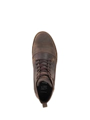 Dune London Brown Simon Wf Seam Detail Lace Boots - Image 4 of 5