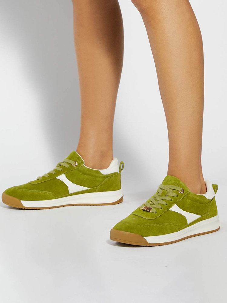Dune London Green Elsea Slim Sole Runner Trainers - Image 1 of 6 Dune London Green Elsea Slim Sole Runner Trainers - Image 1 of 6