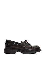 Dune London Brown Giigee Boat Shoe Loafers - Image 1 of 5