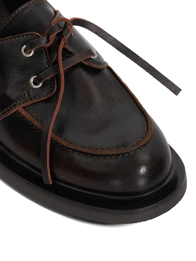 Dune London Brown Giigee Boat Shoe Loafers - Image 5 of 5 Dune London Brown Giigee Boat Shoe Loafers - Image 5 of 5