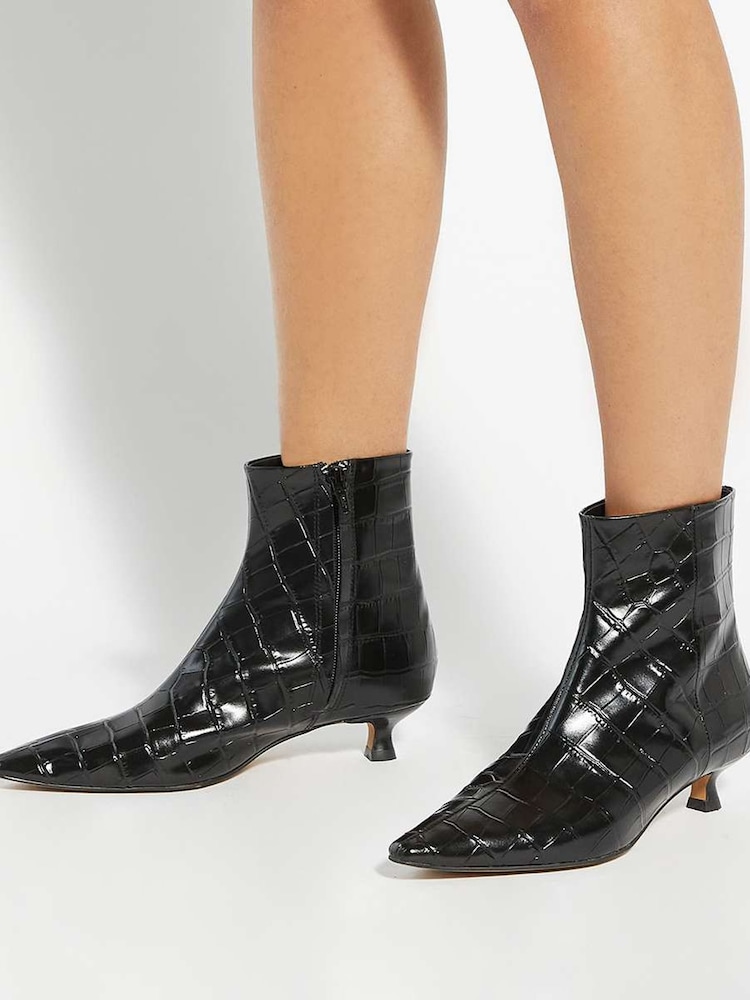 Dune London Black Odore Chisel Toe Kitten Heel - Image 1 of 6 Dune London Black Odore Chisel Toe Kitten Heel - Image 1 of 6